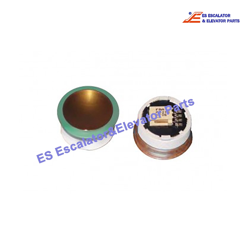 FAA25090AD212 Elevator Push-Button MCS Polished Brass Finish Green Light Use For Otis