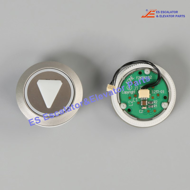 F2KFB2-772903H05 Elevator Push Button Dual Light KSS Gray Landing Use For Kone