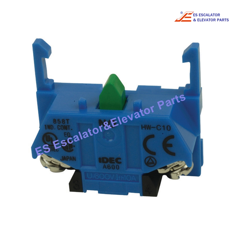 HW-C10 Elevator Contact Block Single-Pole With Screw Terminals And 1NO Contact 10 A 440 V SPST-NO