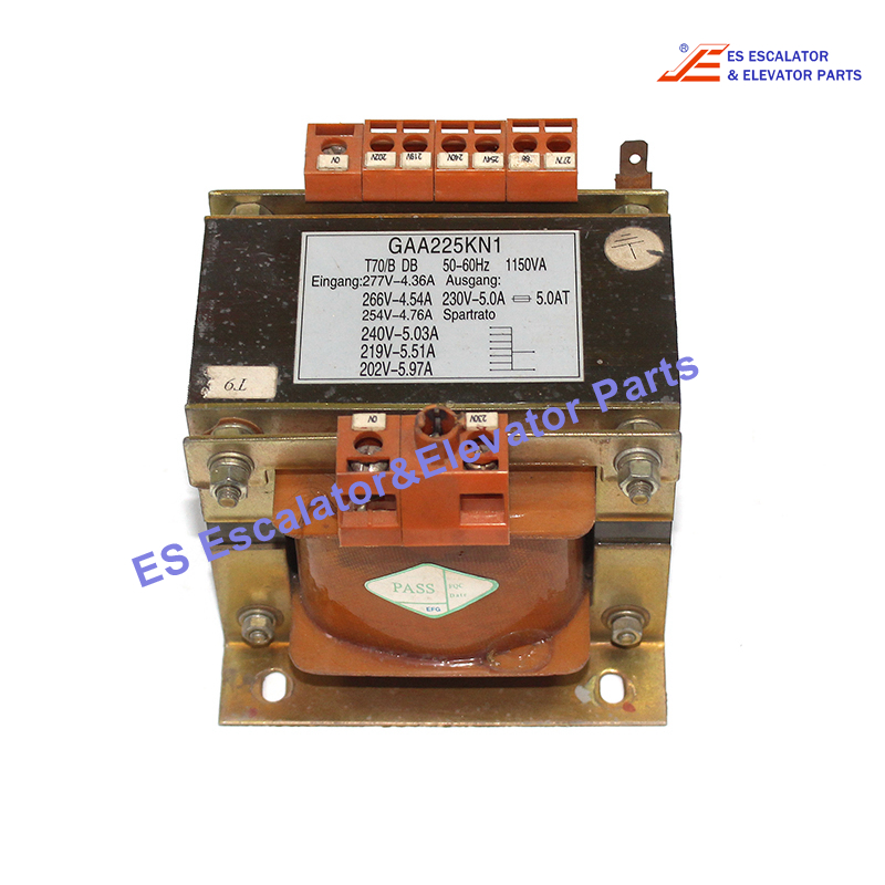 GAA225KN1 Elevator Transformer Primario: 230V, Secondario: 277/266/254/240/219/202V Rating: 1150VA 50/60HZ Use For Otis