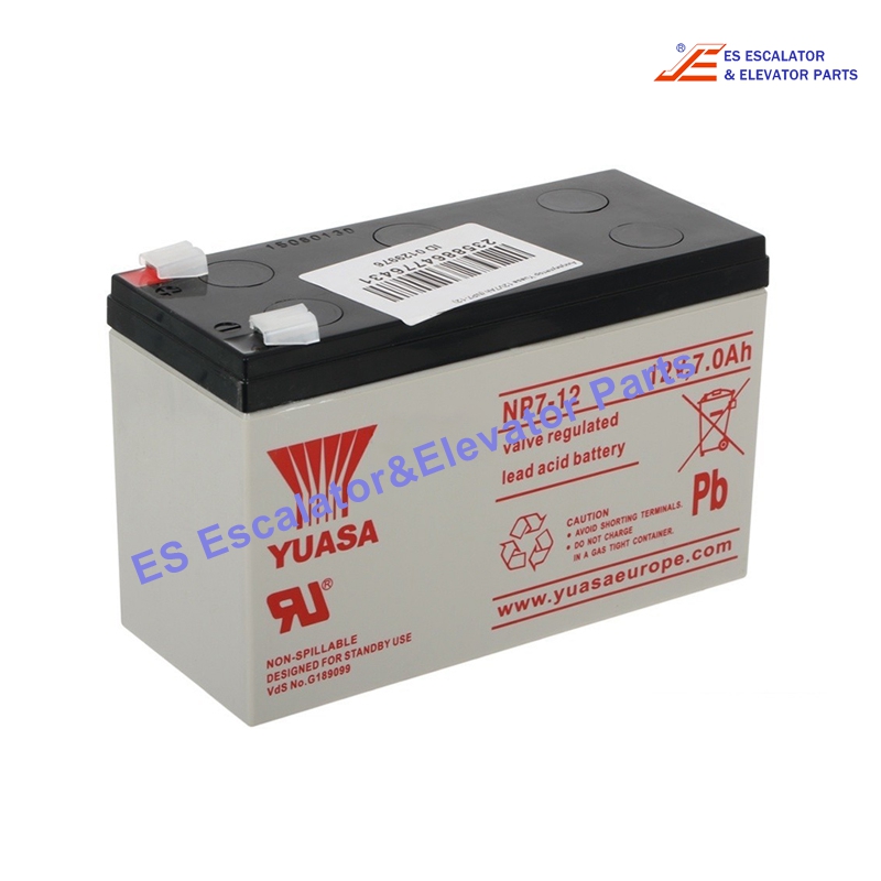 KM258773 Elevator Battery 12V 7AH Use For Kone