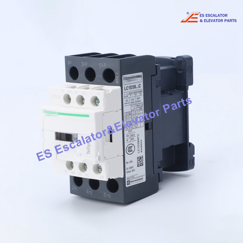 LC1D38 Elevator Contactor 3P 38A 120V AC Use For Schneider