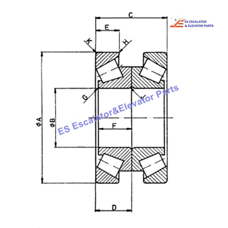 GO209J1 Elevator Bearing SKF 31309 (2 Pcs)