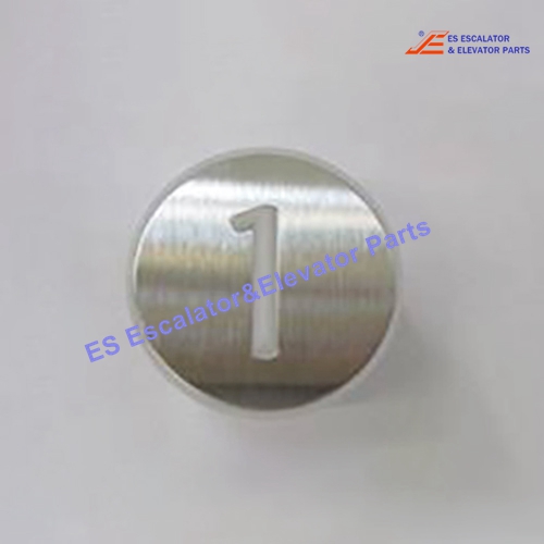 KM870821G001 Elevator Pressel Round Brushed Tactile Symbol 1 Use For Kone