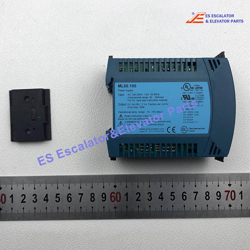 ML50.100 Elevator Power Supply Input:AC100-240V 1.0A 50/60HZ Output:DC24-28V 2.1A Use For Puls