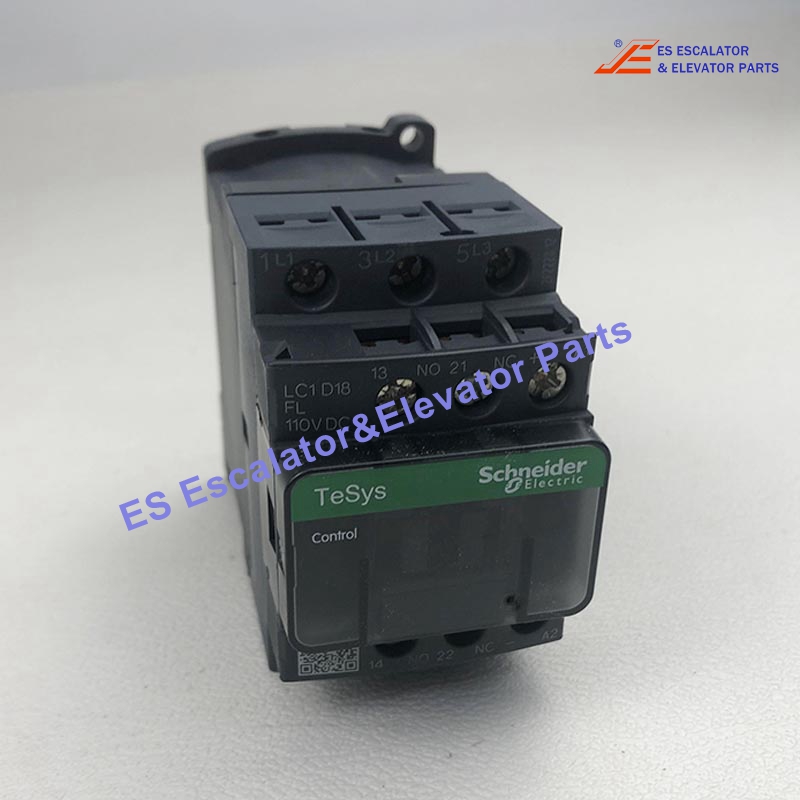 LC1D18FL Elevator Contactor 3P(3NO) AC-3/AC-3e <=440V 18A 110VDC Use For Schneider