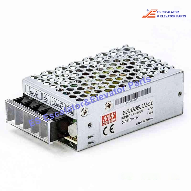 SD-15A-12 Elevator Power Supply Input:9.2-18VDC 2.5A Output:+12VDC 1.25A Use For Mean Well