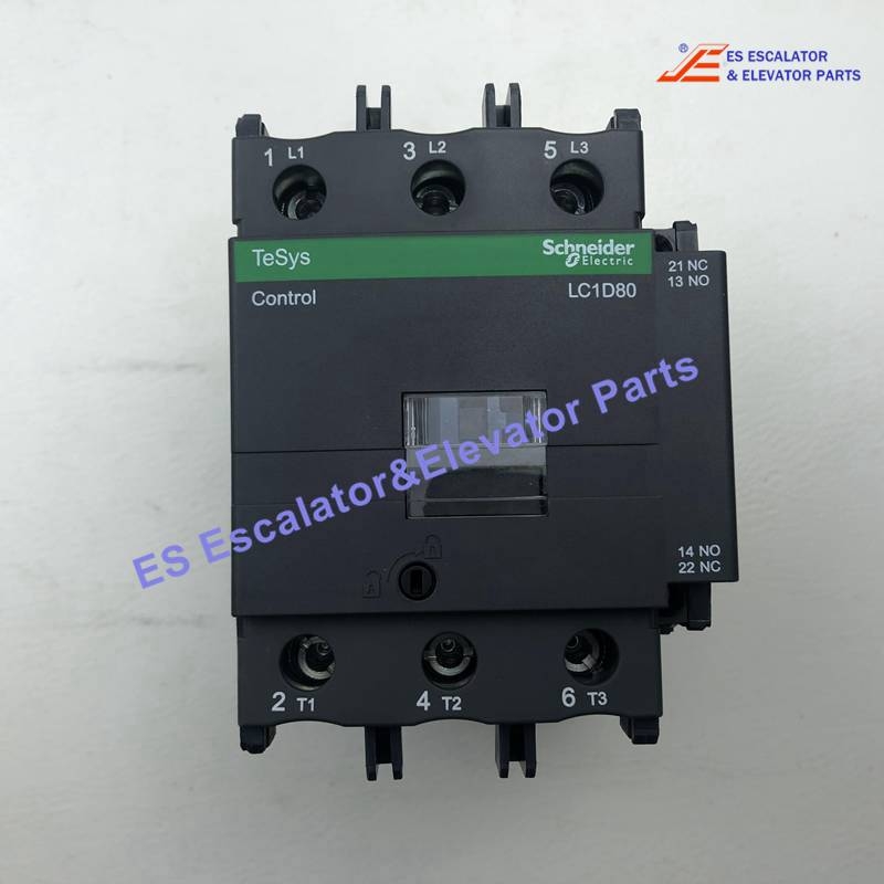 LC1D80P7C Elevator Contactor (3NO),AC-3/AC-3e,<=440V,80A,230VAC Use For Schneider