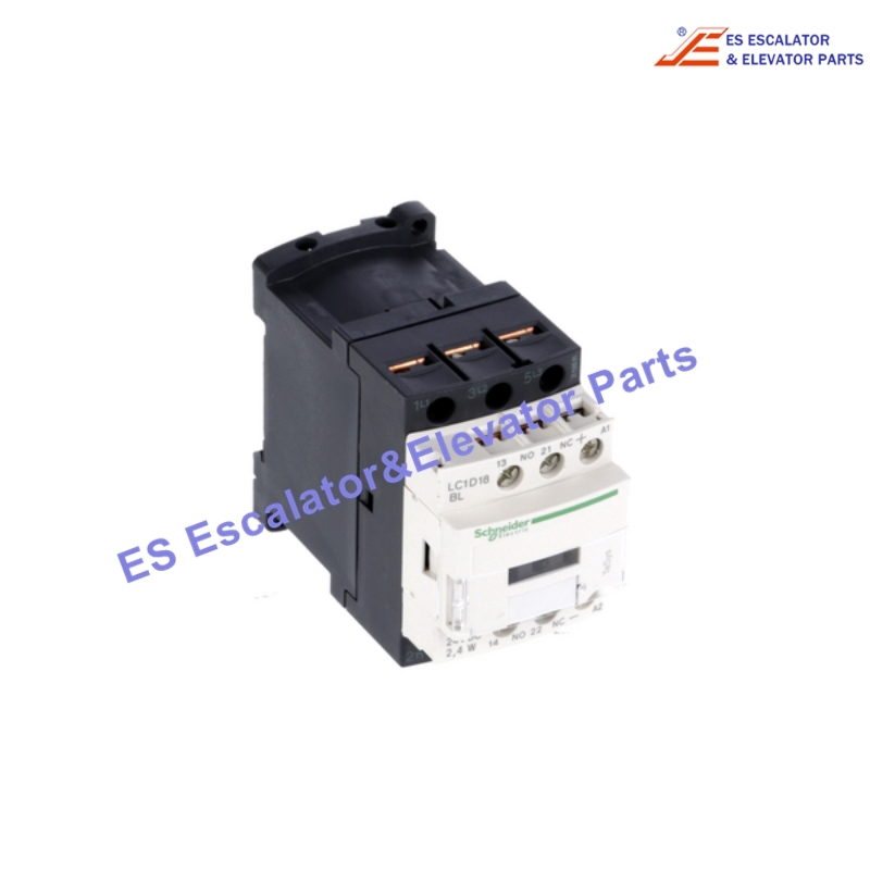 LC1D18BL Elevator Contactor 3P(3 NO) - AC-3 - <= 440 V 18 A - 24 V DC Use For Schneider