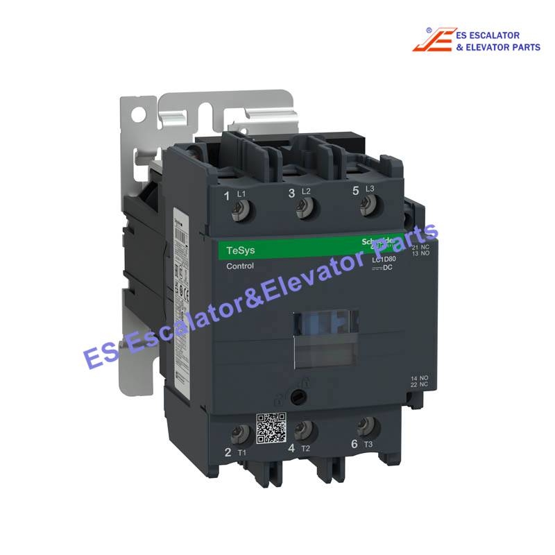 LC1D80ED Elevator Auxiliary Contact TeSys Deca, 3P(3NO), AC-3/AC-3e, <=440V, 80A, 48V DC Standard Coil Use For Schneider